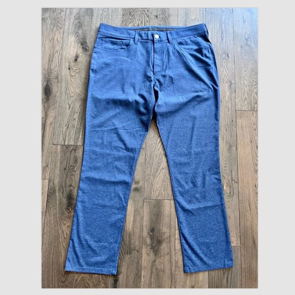 Bonobos Golf Performance Link Pants Size 36x30 Heather Navy Stretch Athletic Fit - Picture 1 of 6